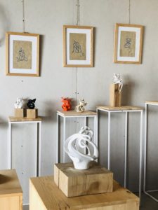 Les nouvelles sculptures céramiques de Julie Espiau présentée à son nouvel atelier  pour les Journées Européennes des Métiers d'Art.